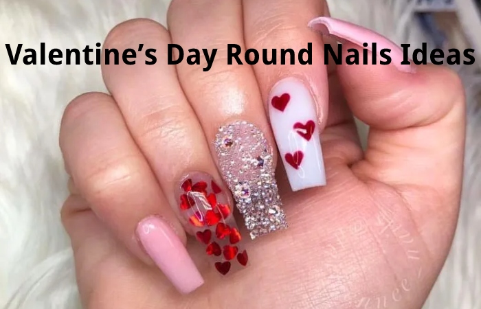 Valentine’s Day Round Nails Ideas