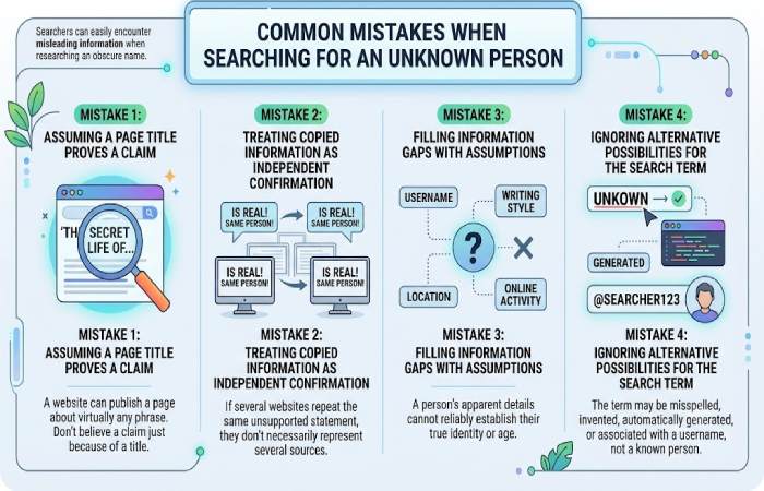 common mistakes when searching for an unknown person