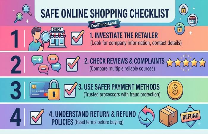 safe online shopping checklist coolthingsland